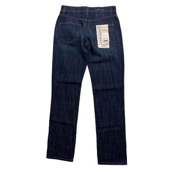 Carmar LF Women’s Size 24 Dark Blue Non-Stretch Denim Low Rise Baggy Jeans NWT - Picture 9 of 12